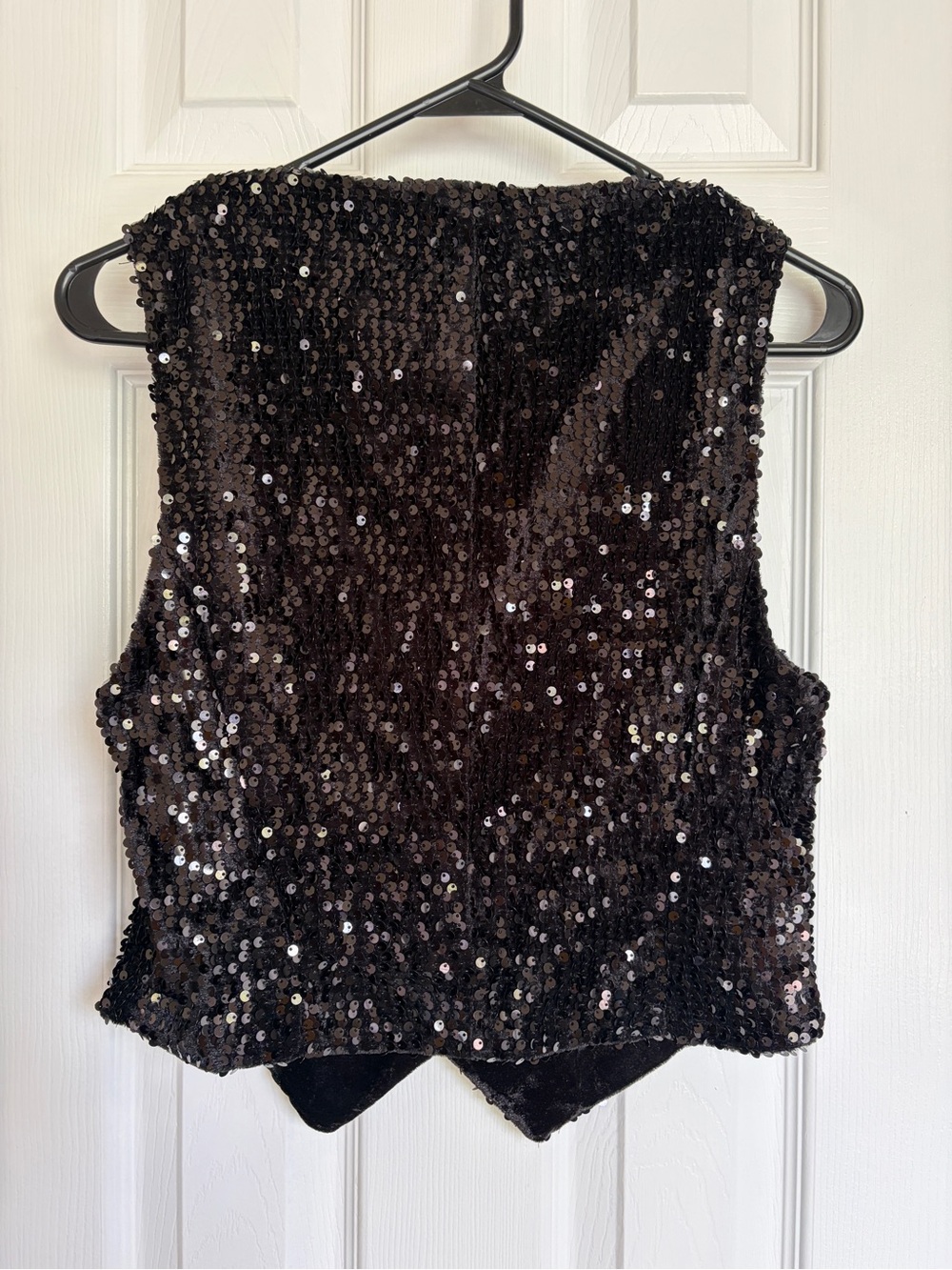 Zara Black Sequin Festival Vest Medium - Picture 5 of 8